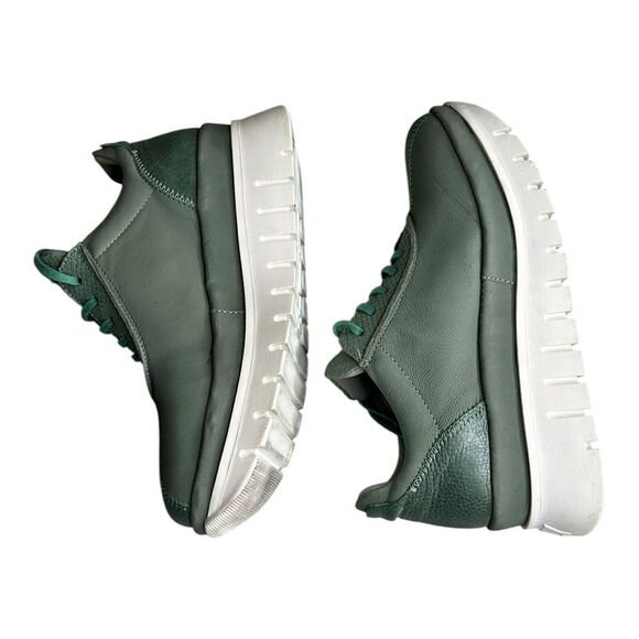 Fly London Bump Womens Green Platform Leather‎ Sneaker Size EU37 US7 M - Picture 9 of 13